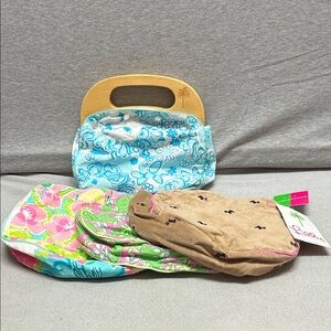 Lilly Pulitzer Blue and Pink Floral Handbags